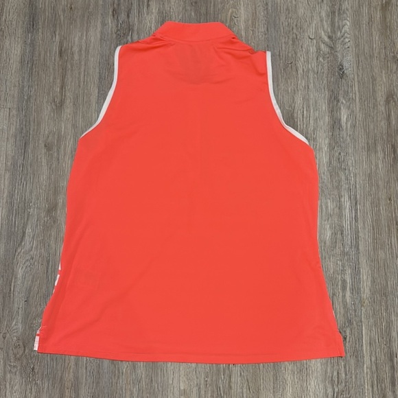 Adidas Women Golf ENGINEERED STRIPE SLEEVELESS POLO SHIRT - Picture 11 of 15